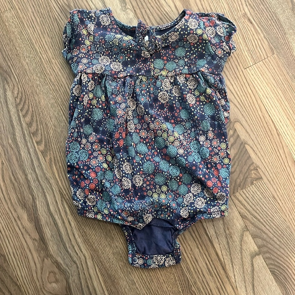 EUC Tea Collection baby romper.